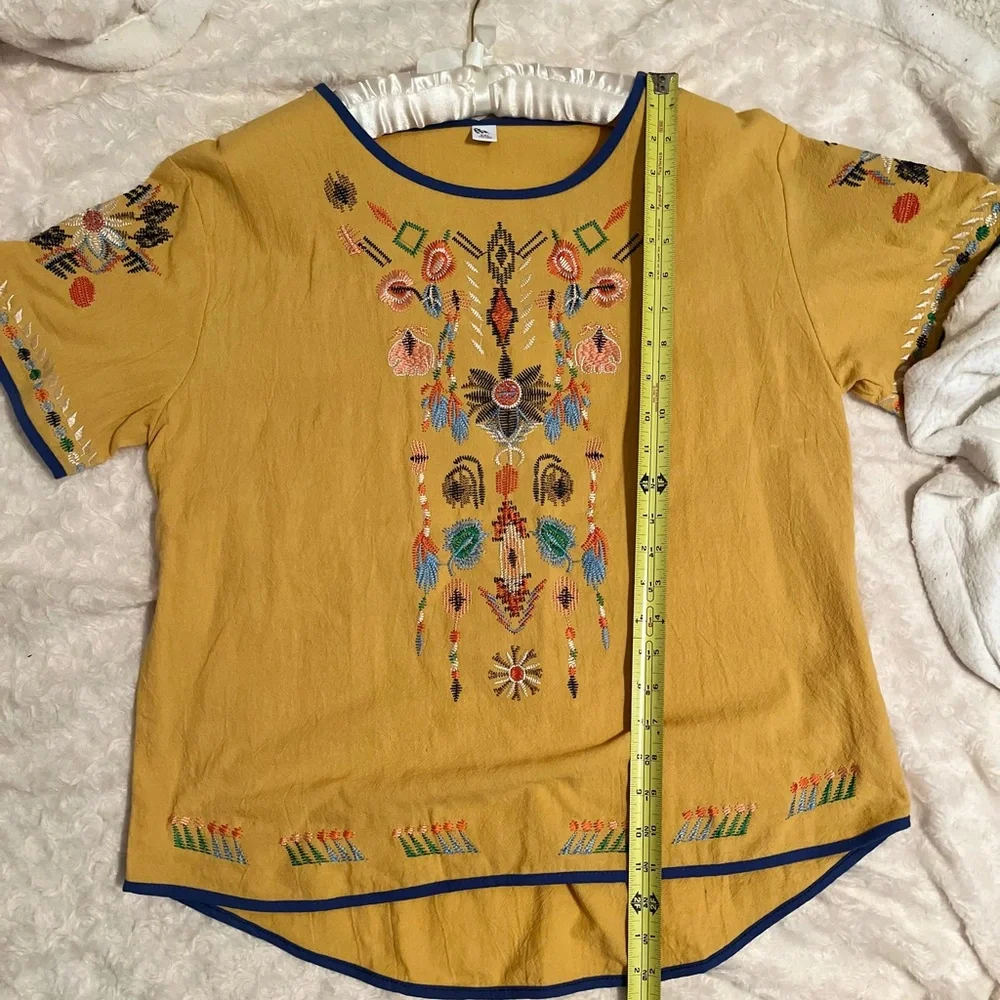 NWOT BOHO “JOHNNY WAS”VIBES SPRING EMBROIDERED BLOUSE - Picture 10 of 10